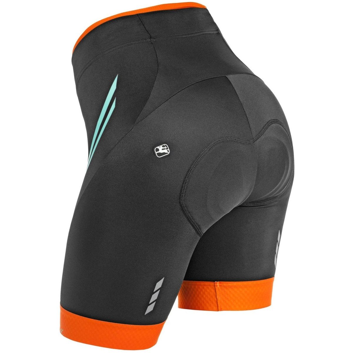Giordana Women's SilverLine Short - Black-Orange - Classic Cycling