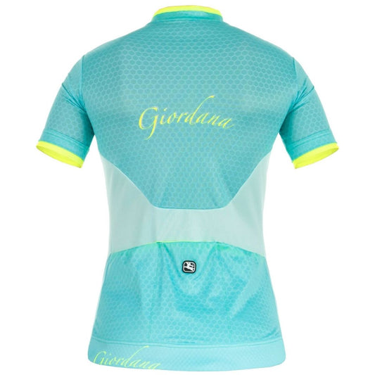 Giordana Women's SilverLine Short Sleeve Jersey - Green-Yellow - Classic Cycling