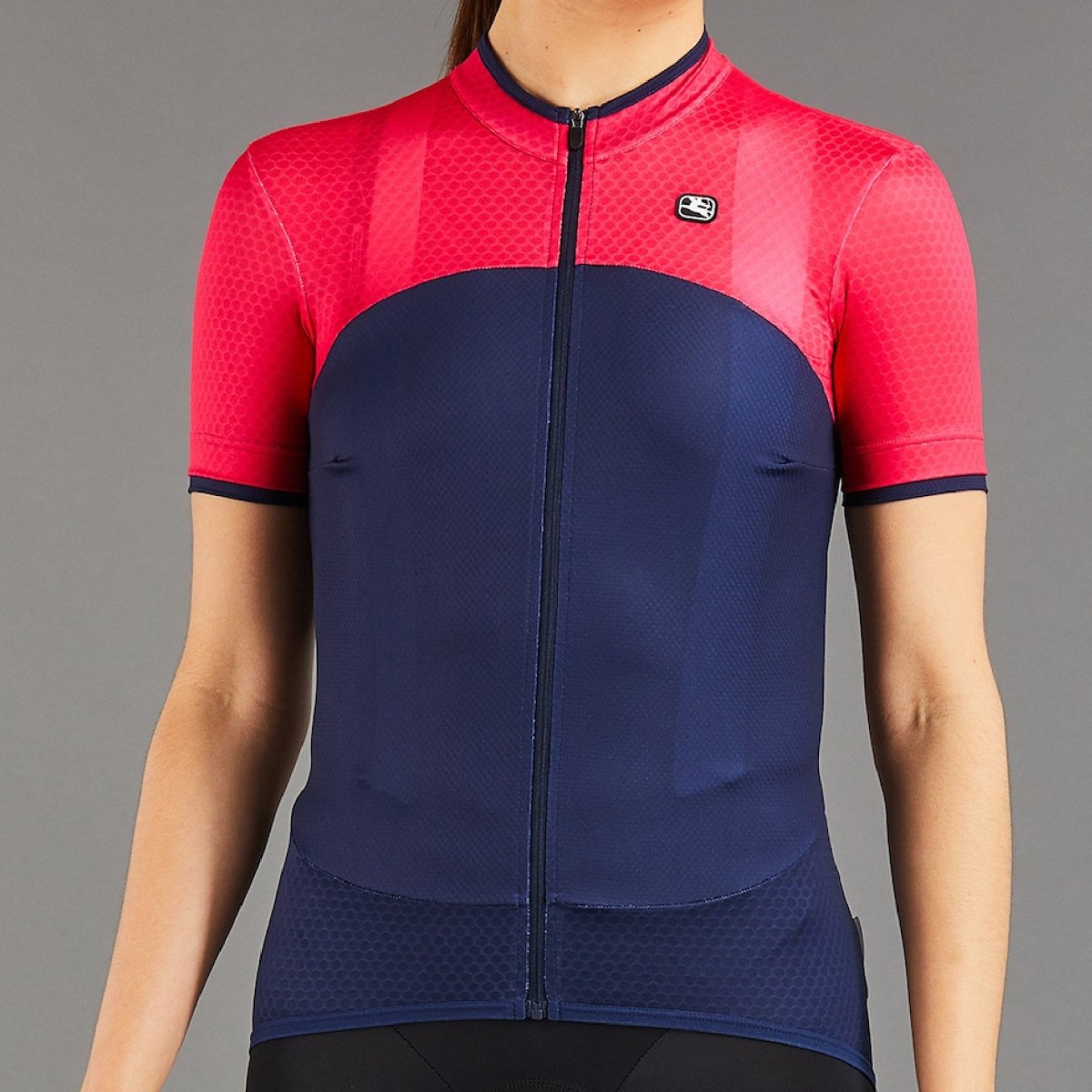Giordana Women's SilverLine Short Sleeve Jersey - Navy + Raspberry - Classic Cycling