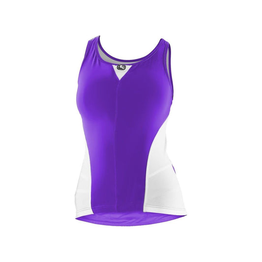 Giordana Womens Silverline Tank Jersey - Purple-White - Classic Cycling