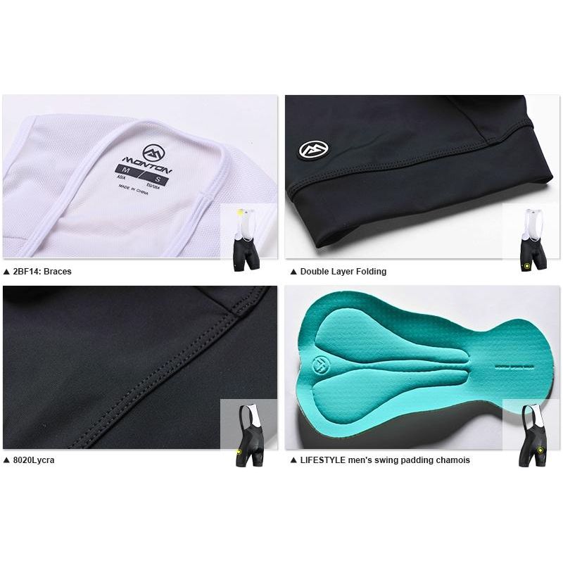 Monton Lifestyle Movement Cycling Bib Shorts - Black - Classic Cycling