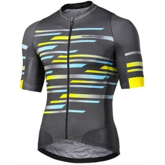 Monton Urban Scia Cycling Jersey - Gray Yellow - Classic Cycling