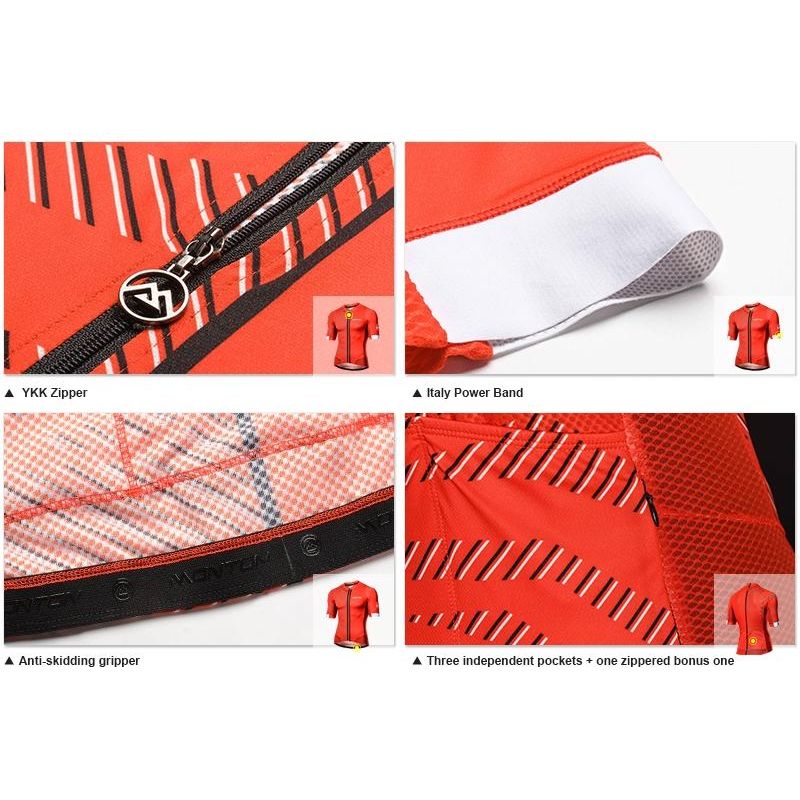 Monton Urban Selvaggio Cycling Jersey - Red - Classic Cycling