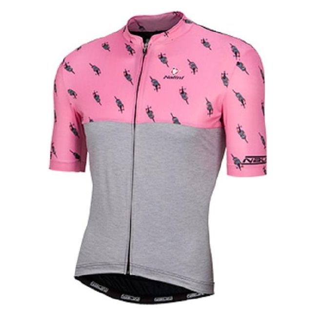 Nalini San Babila Short Sleeve Jersey - Pink-Grey - Classic Cycling