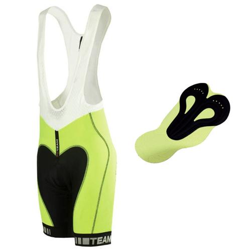 Nalini Team Fluo Bib Shorts w- Series 3D Carbon Pad Black - Lime - Classic Cycling