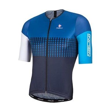 Nalini Velodromo Short Sleeve Jersey - Blue - Classic Cycling