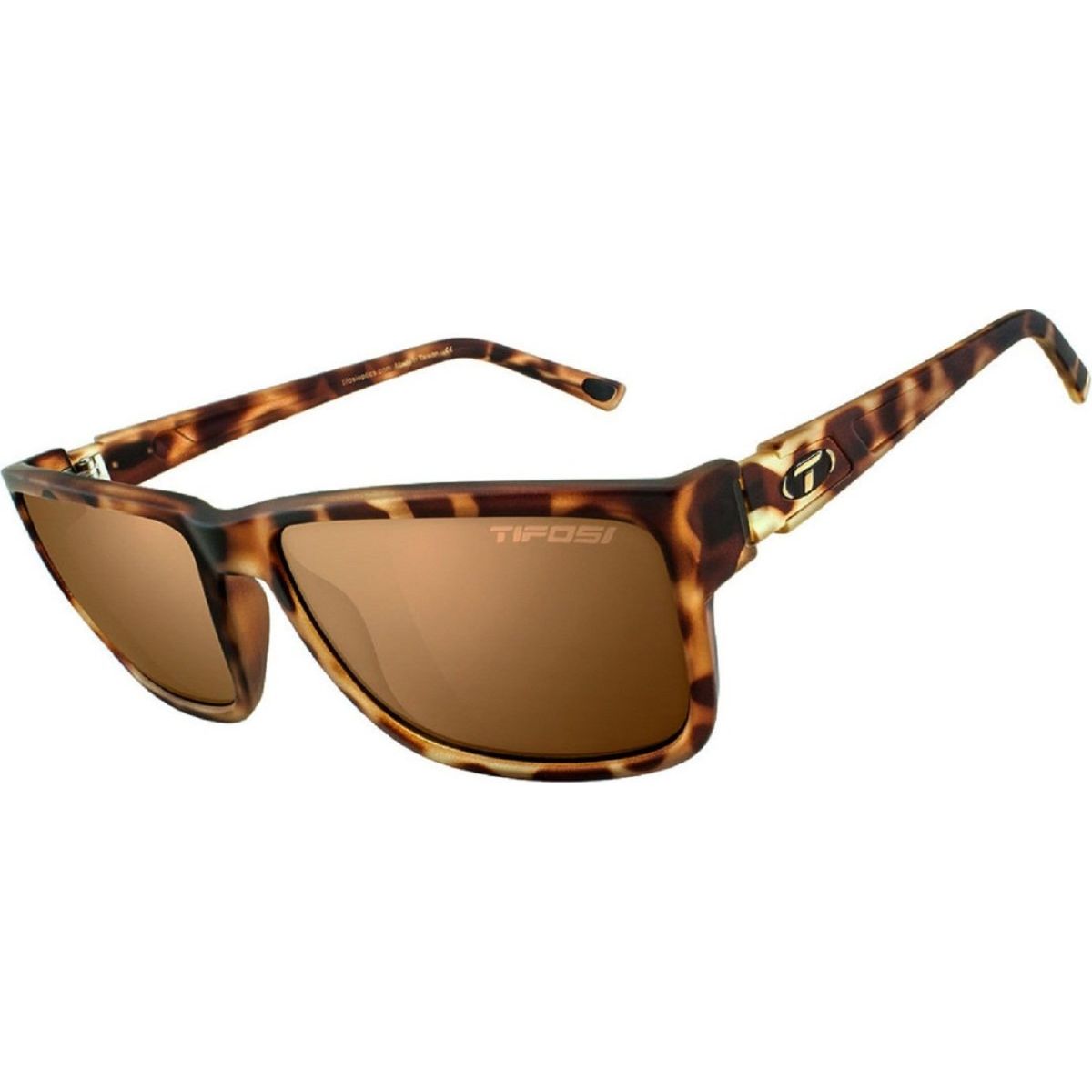 Tifosi Hagen XL Sun Glasses - Matte Tortoise w- Brown Polarized Lenses - Classic Cycling