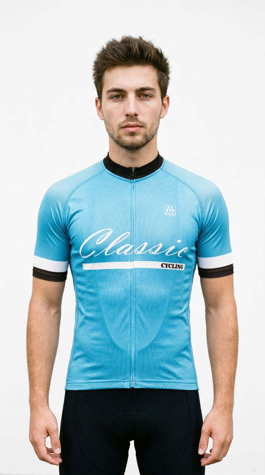 Classic Cycling Men's Fondo Jersey – Blue