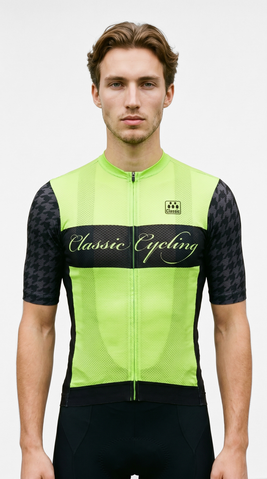 Classic Cycling Pista Men's Jersey – Houndstooth