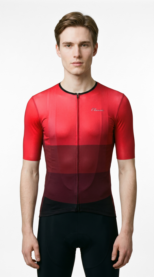 Classic Cycling Men's Corsa Race 1.0 Jersey – Burgundy