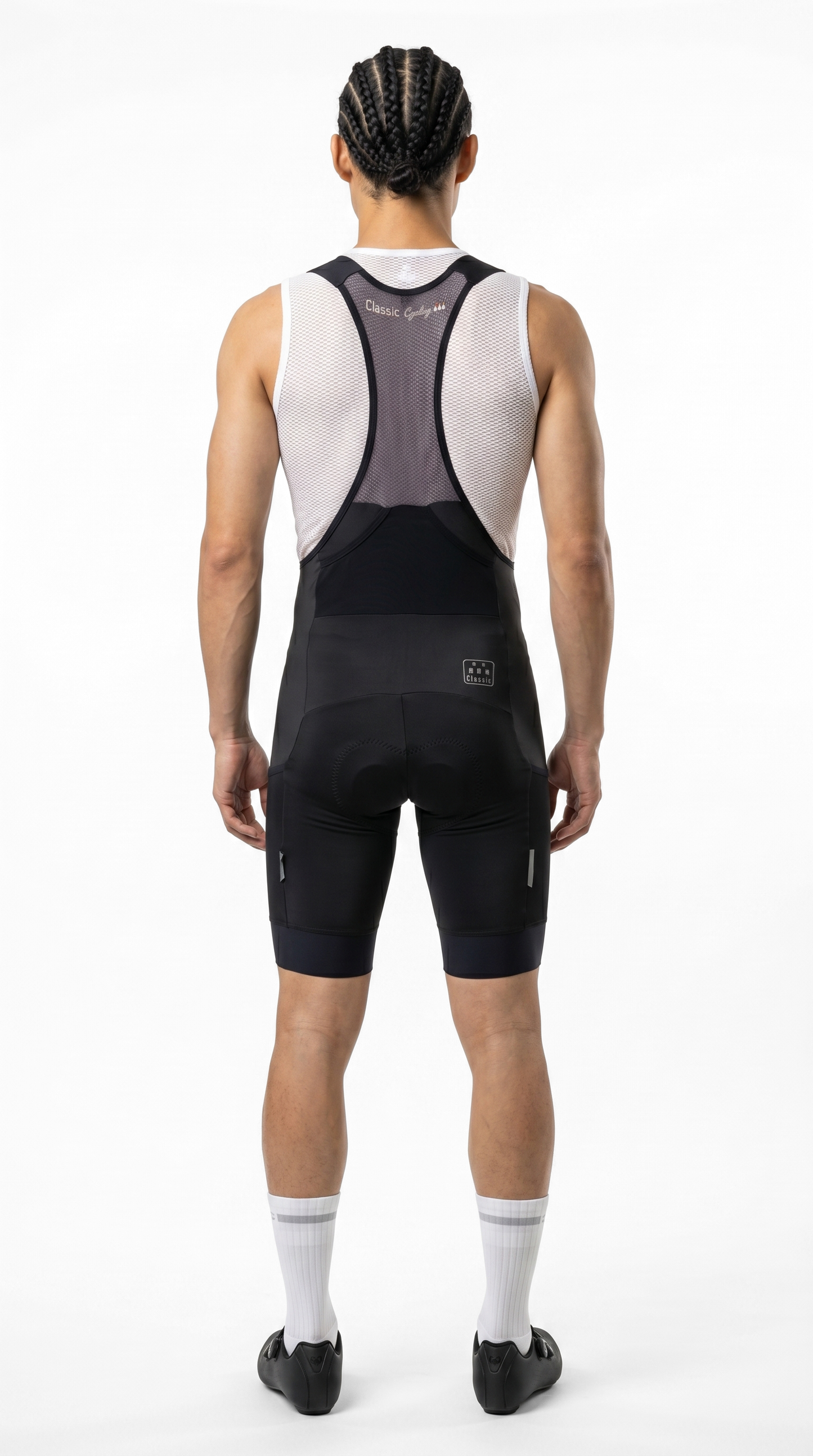Classic Cycling Men's Cycling Bib Shorts EcoTone – Rear View