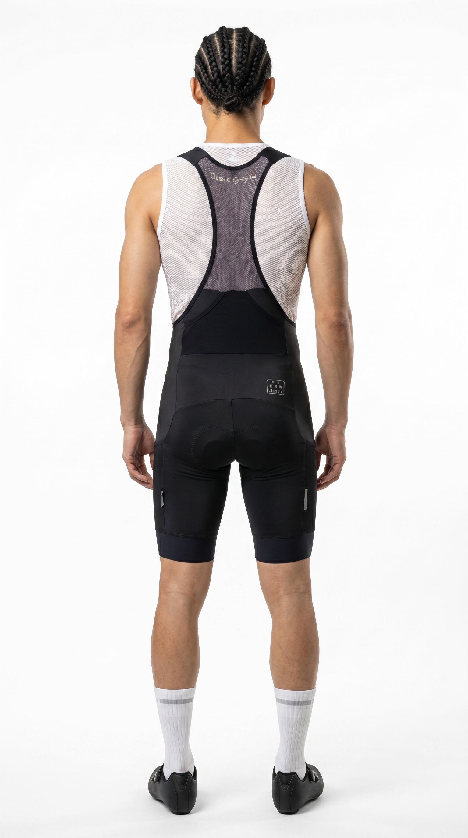 Classic Cycling Men's Cycling Bib Shorts EcoTone – Rear View