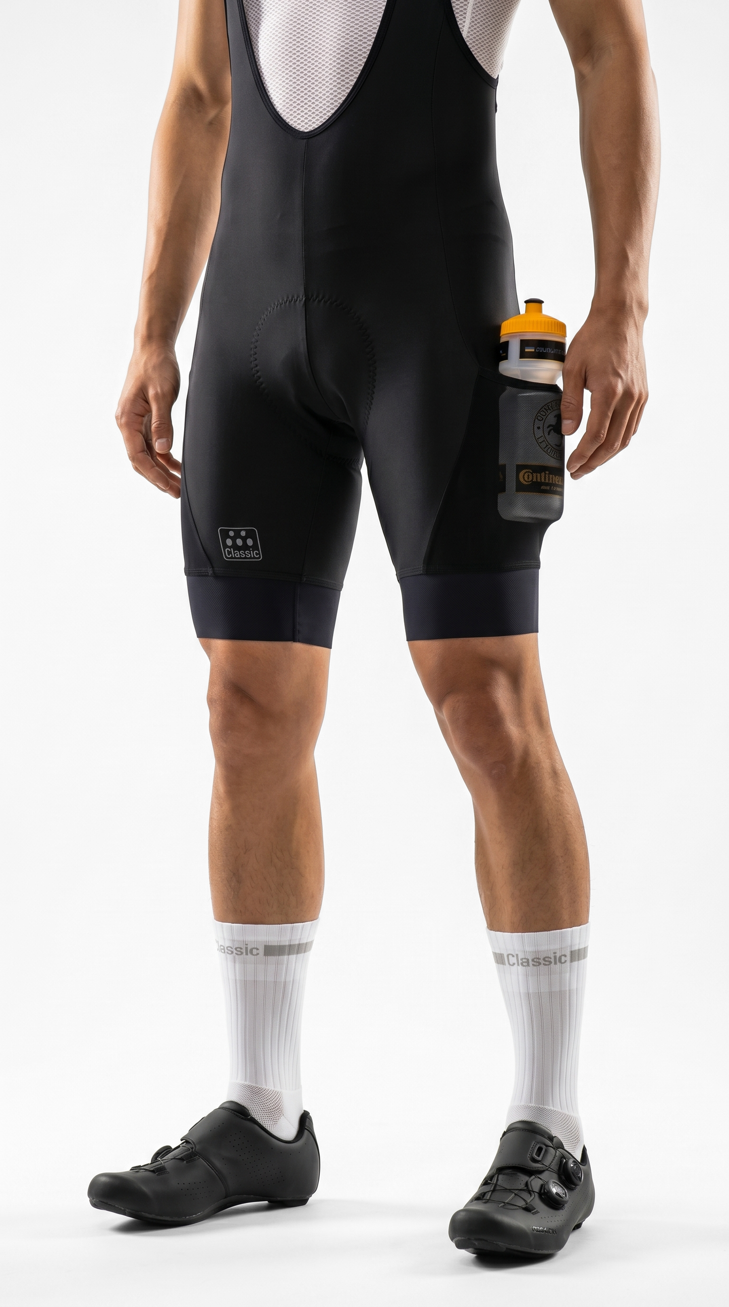 Classic Cycling Men's Pocket Bib Shorts EcoTone – Cargo Pocket Detail
