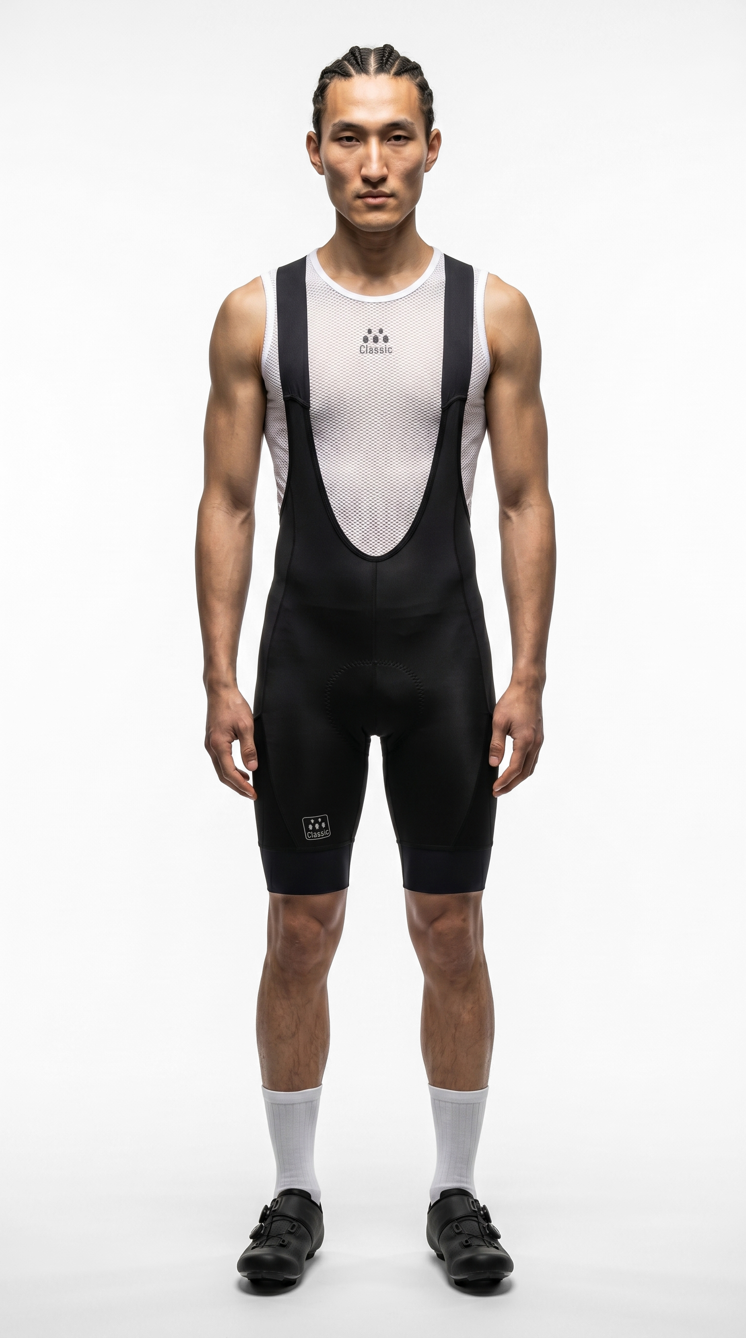 Classic Cycling Men's Cycling Bib Shorts EcoTone – Front View