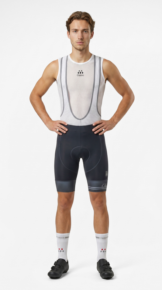 Classic Cycling Fondo Bib Shorts - Grey