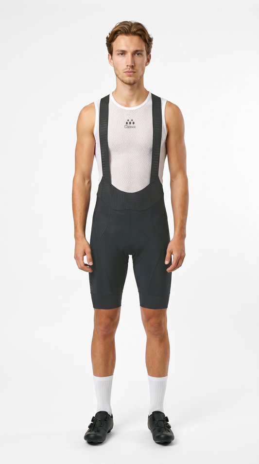 VeloPrima Men's Cycling Bib Short Front Dark Grey