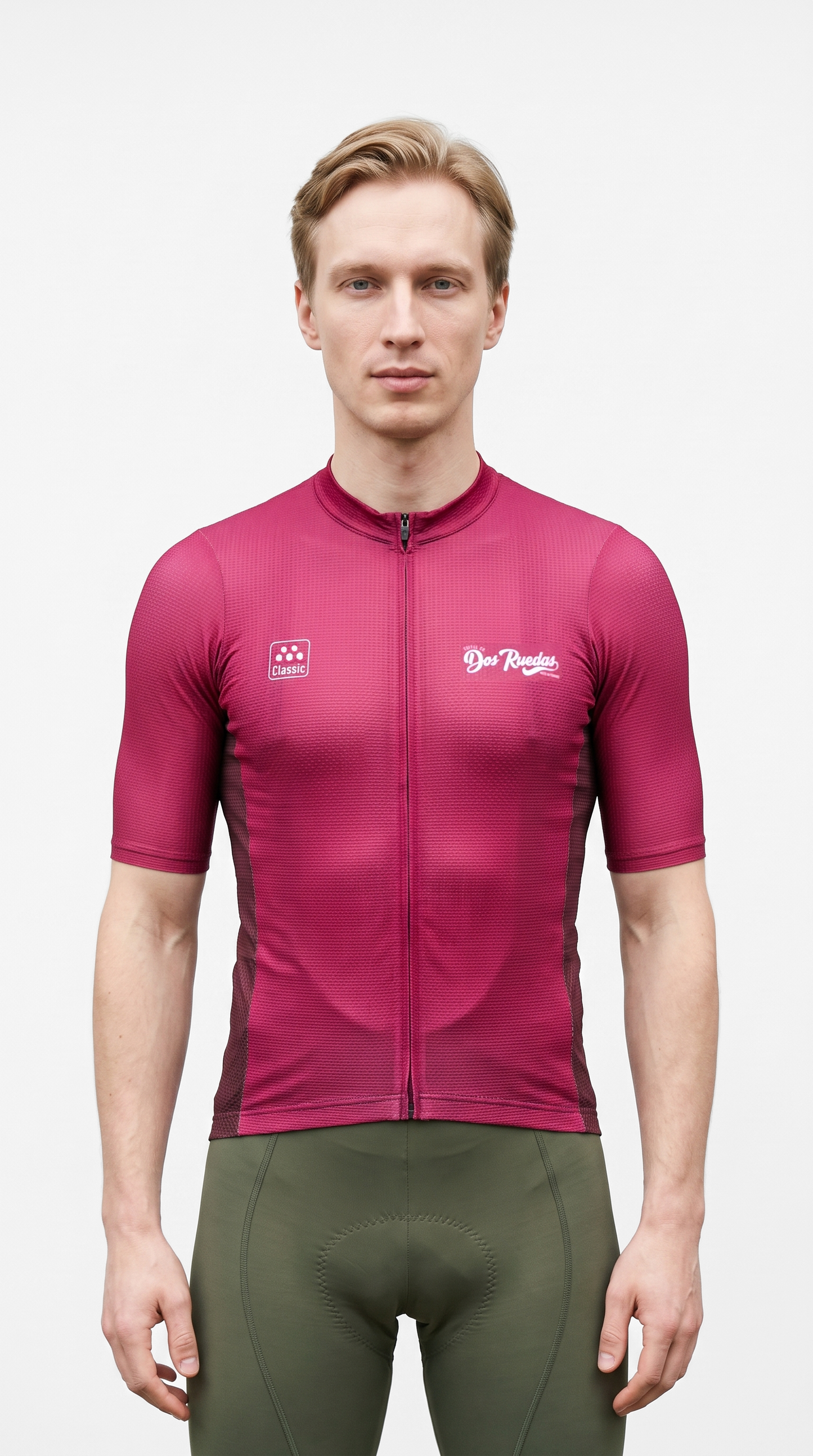 Classic Cycling Dos Ruedas Aether Race Jersey - Burgundy - Men's