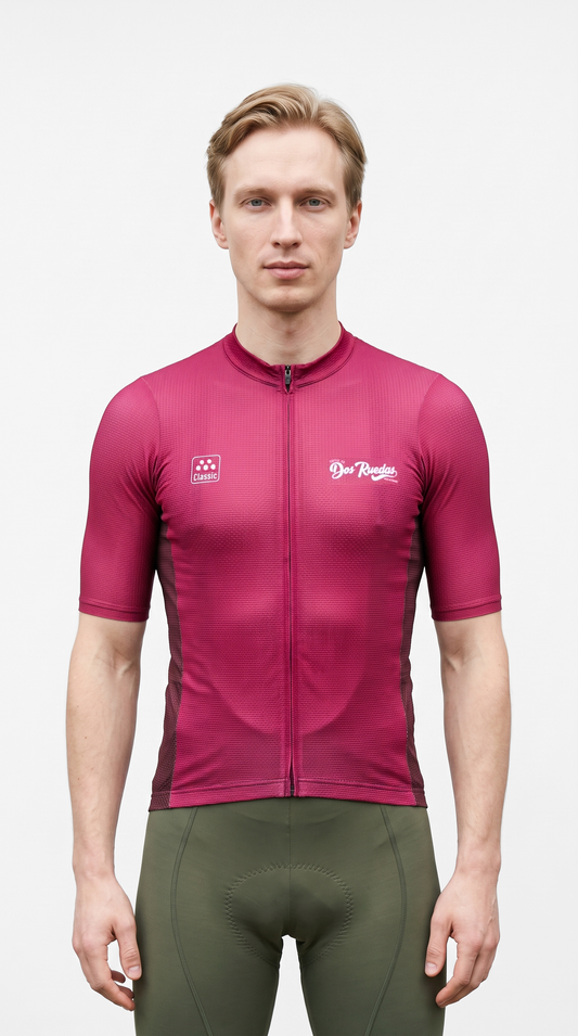 Classic Cycling Dos Ruedas Aether Race Jersey - Burgundy - Men's