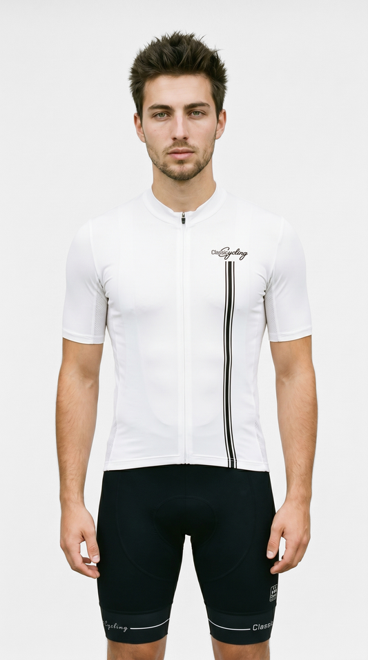 Classic Cycling Men's Flex 2 Cycling Jersey – White