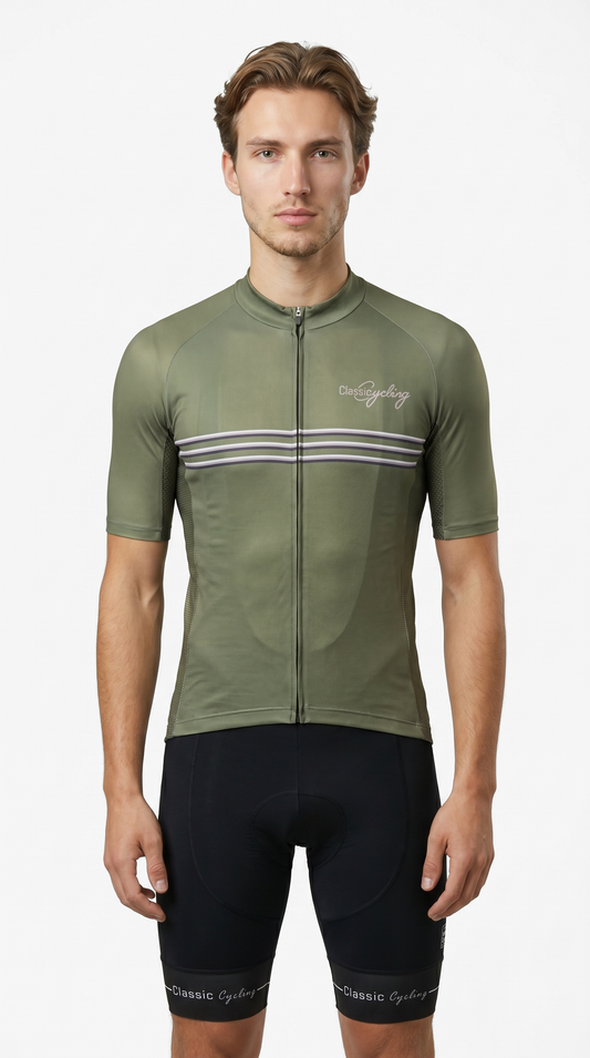 Classic Cycling Men's Flex Cycling Jersey – Olive