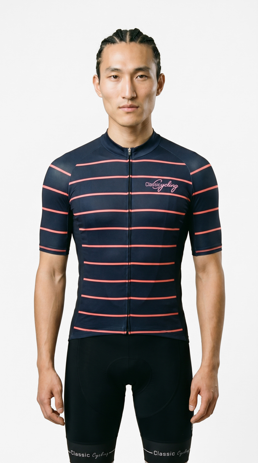Classic Cycling Men's Flex Cycling Jersey – Navy Pink
