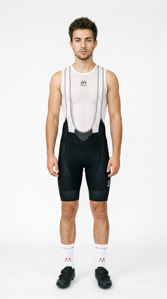 Classic Cycling Hors Category Century Men's Compression Bib Shorts – Black