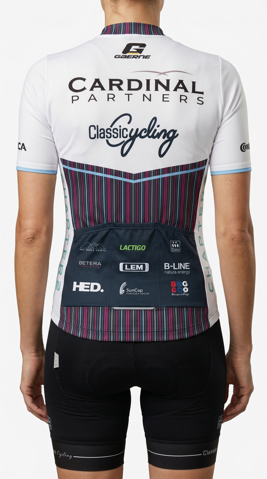 Cardinal - Classic Cycling Women's Ice Pro Jersey - White