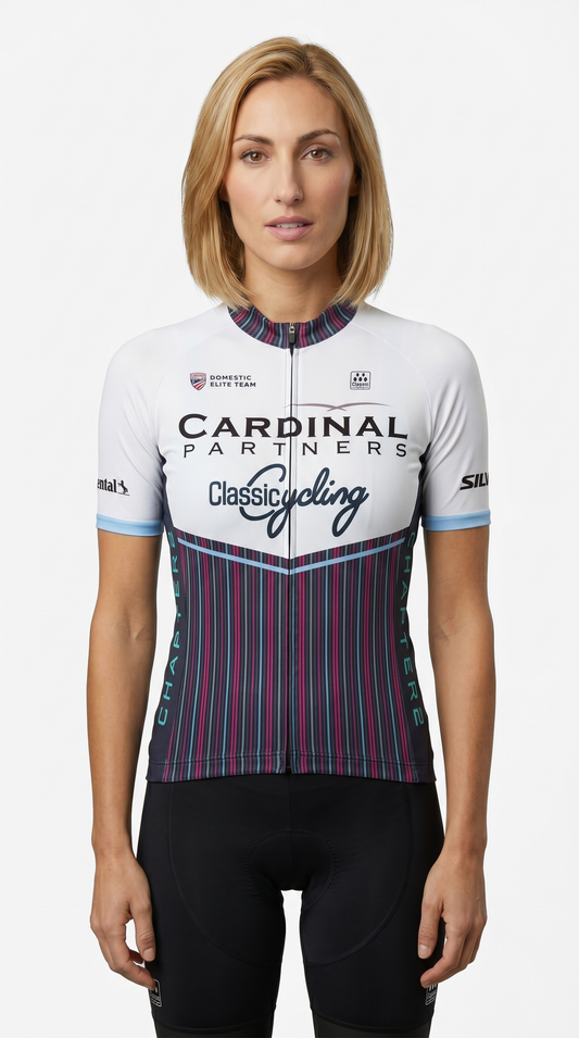 Cardinal - Classic Cycling Women's Ice Pro Jersey - White
