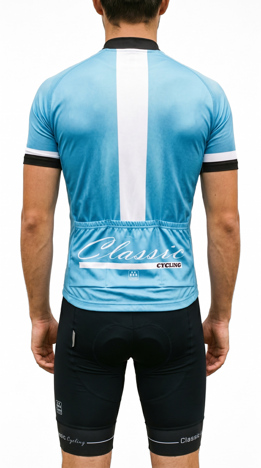 Classic Cycling Men's Fondo Jersey – Blue