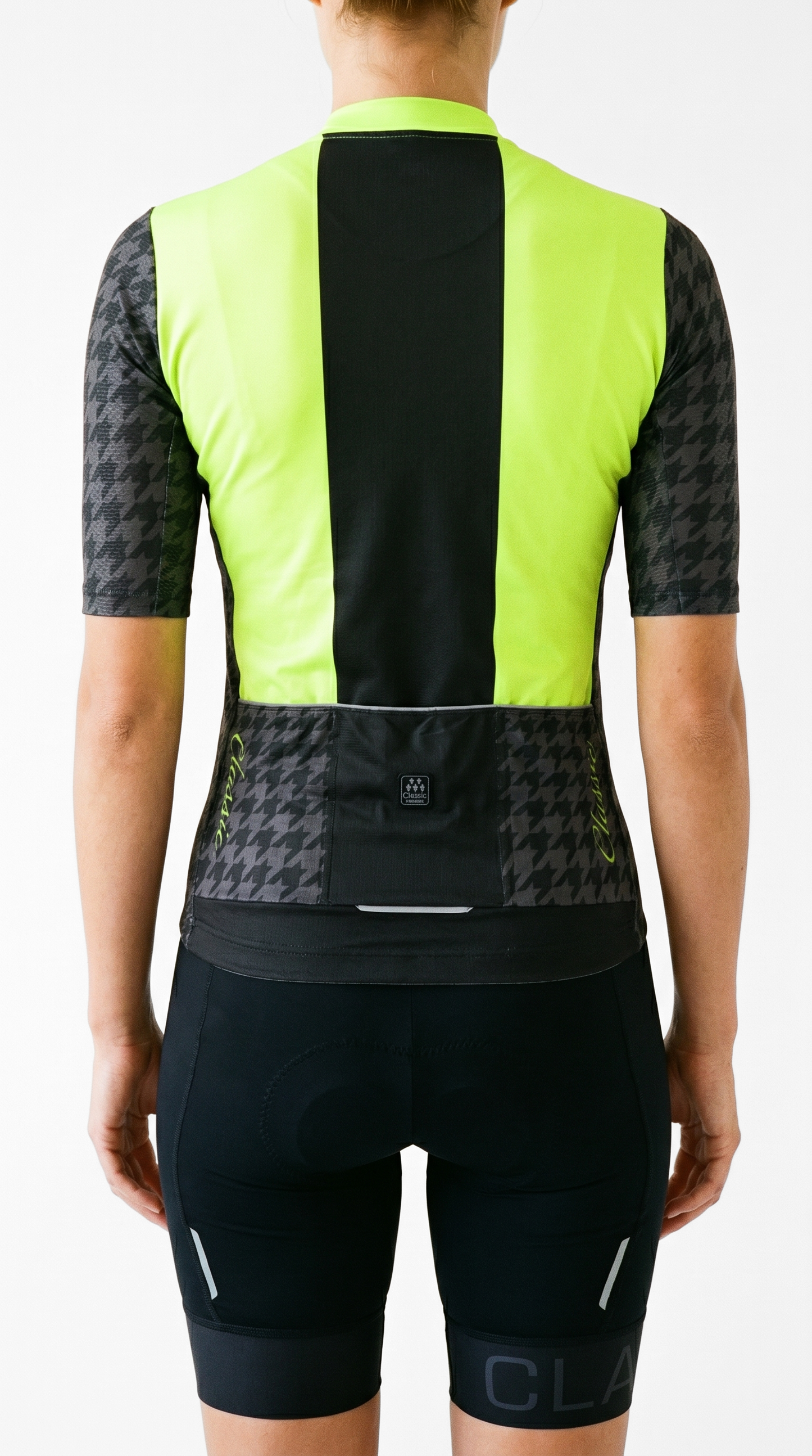 Classic Cycling Women's Pista Cycling Jersey - Houndstooth