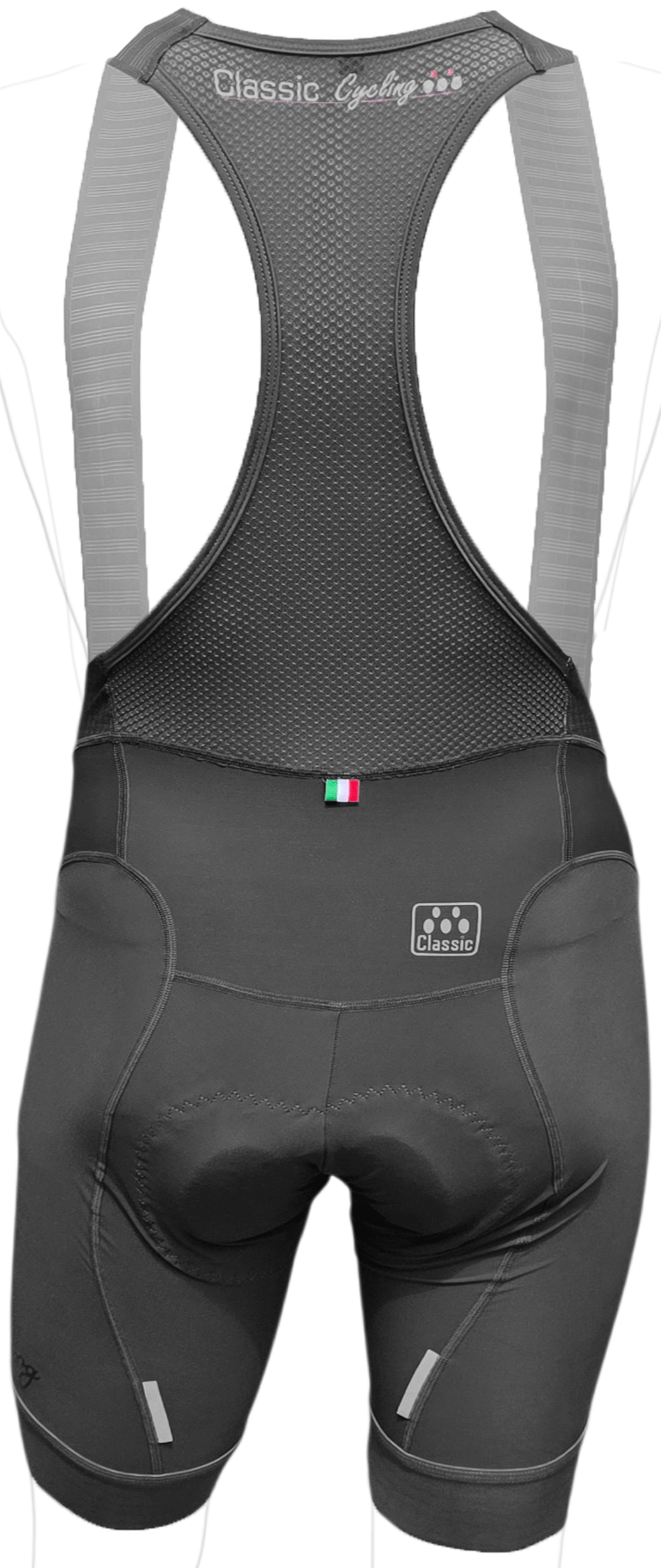 Men's VeloPrima bib shorts Back Dark Grey