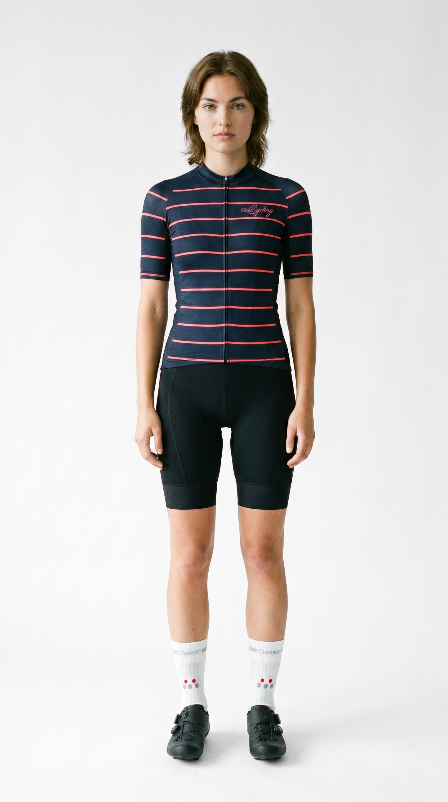 Classic Cycling Women's Flex Cycling Jersey – Navy Pink