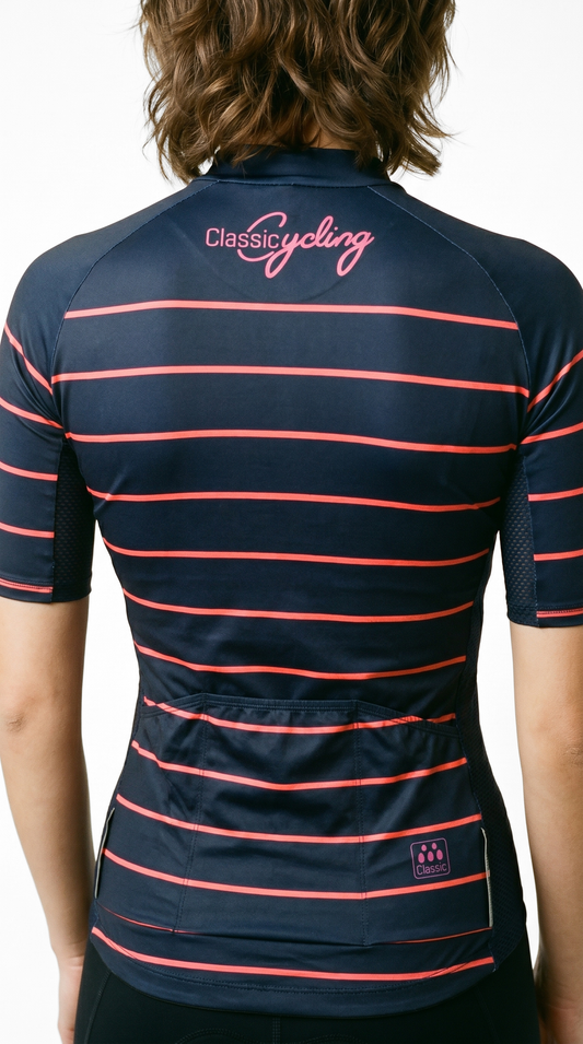 Classic Cycling Women's Flex Cycling Jersey – Navy Pink