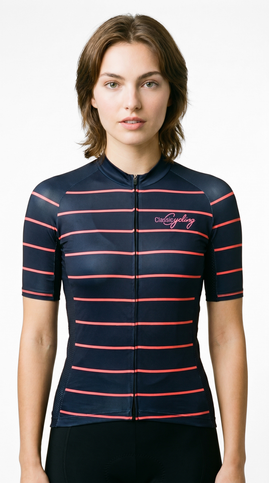 Classic Cycling Women's Flex Cycling Jersey – Navy Pink