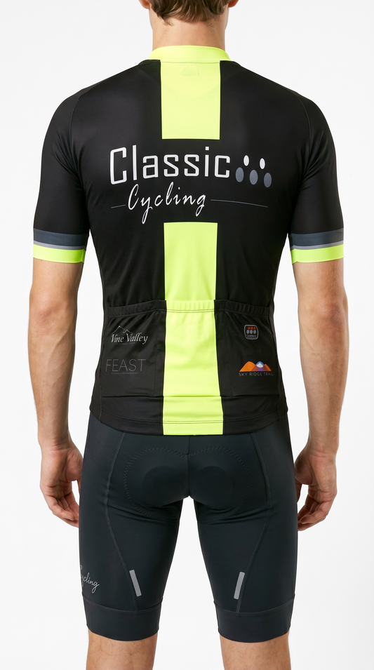 Classic Cycling Men's Metric Team Jersey – Black