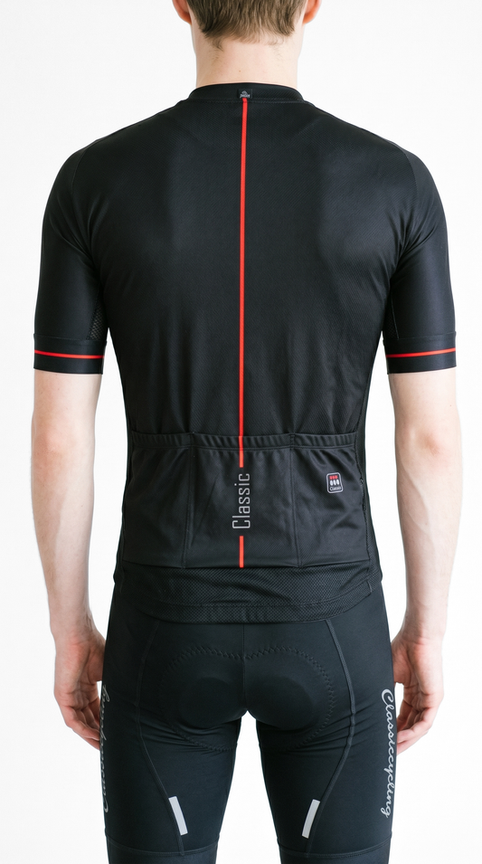Classic Cycling Men's Tour Jersey – Black