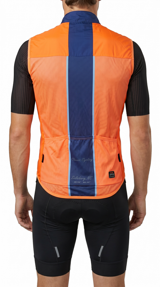 Classic Cycling Men's Wind Vest – Fluo Orange