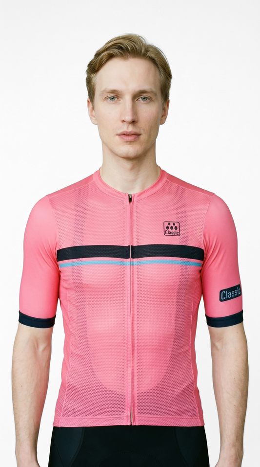 Classic Cycling Men's Pista Jersey – Pink