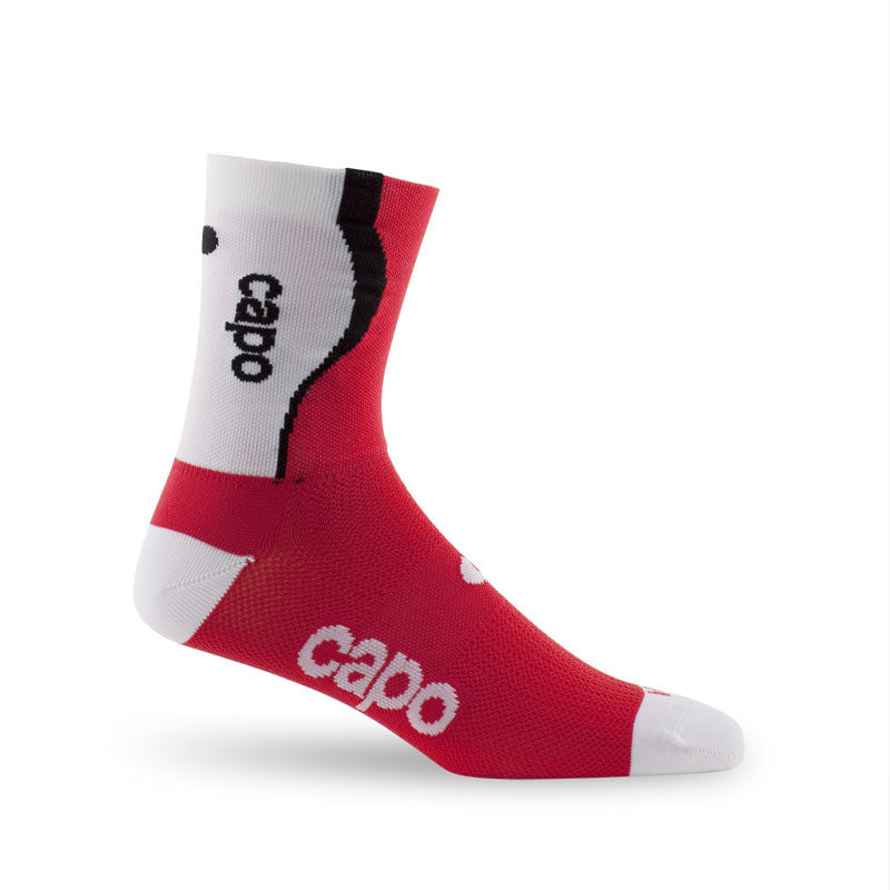 Capo Euro Web Skinlife Sock, Red-White-Black - Classic Cycling