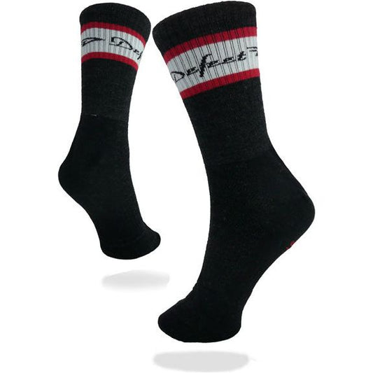 DeFeet Classico Socks Scarlet - White Medium WOOL - Classic Cycling