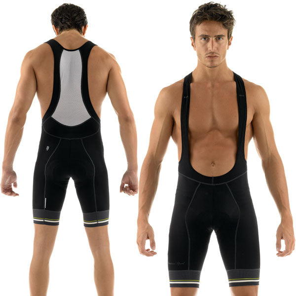 Giordana Sport Bib Shorts Black Beige Version - Classic Cycling