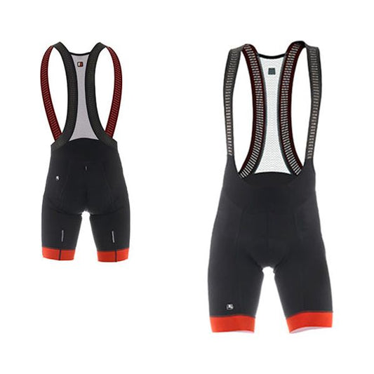 Giordana FRC Bib Shorts Black-Red - Classic Cycling