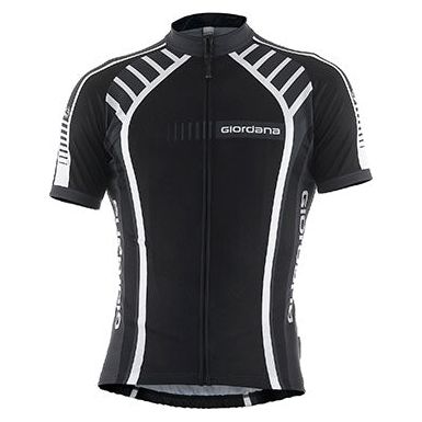 Giordana Stripe Vero Short Sleeve Jersey Black - Classic Cycling