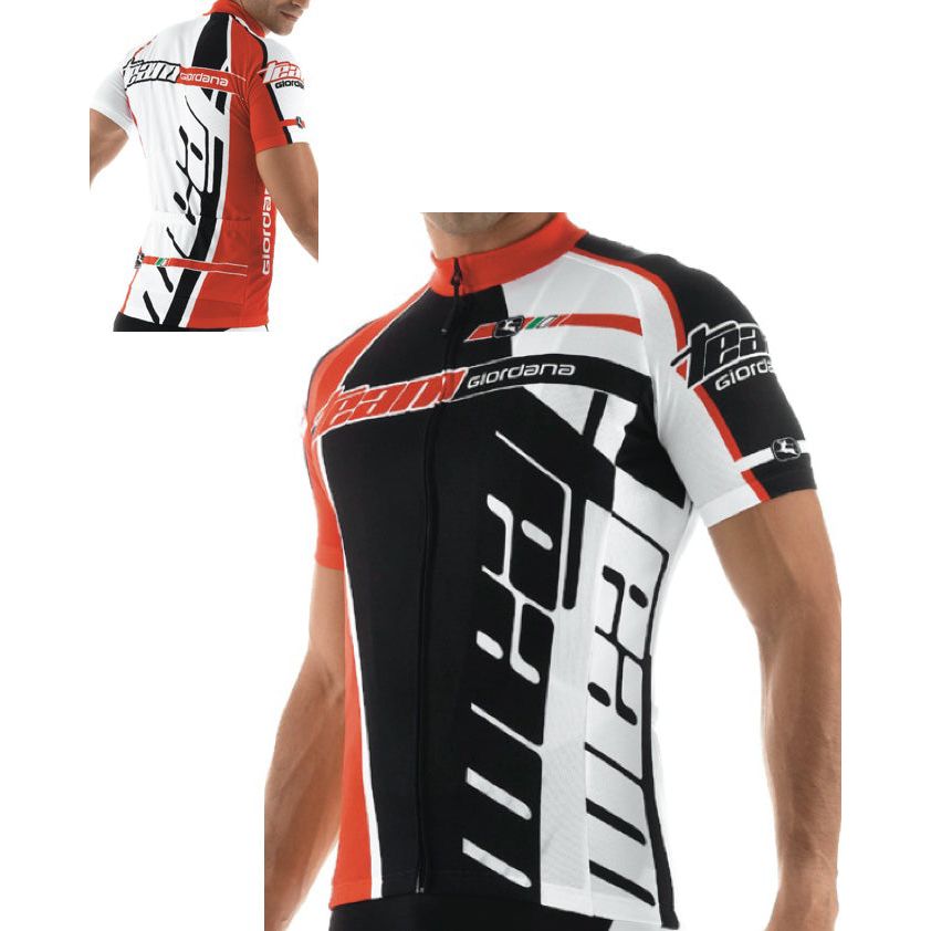 Giordana Vero Trade Jersey - Red-Black - Classic Cycling