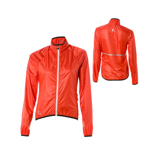 Womens Hincapie Pocket Shell Cycling Jacket - Red - Classic Cycling