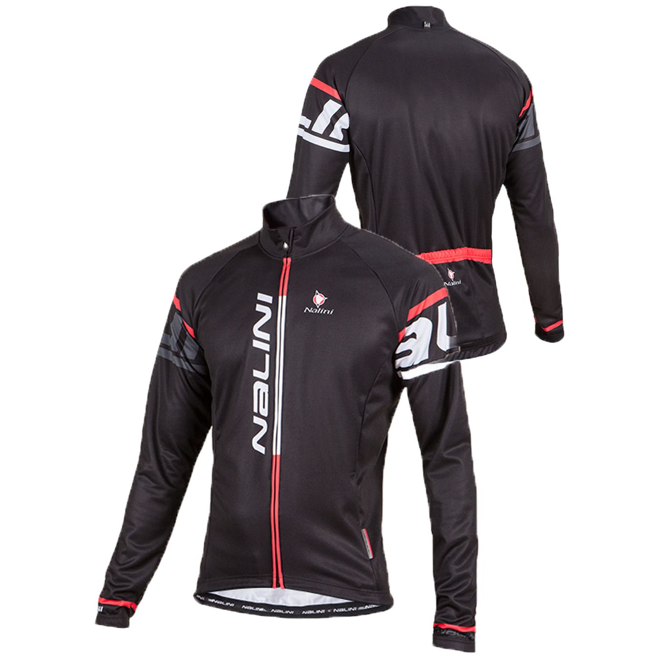 Nalini Logo TI Long Sleeve Jersey - Black - Classic Cycling