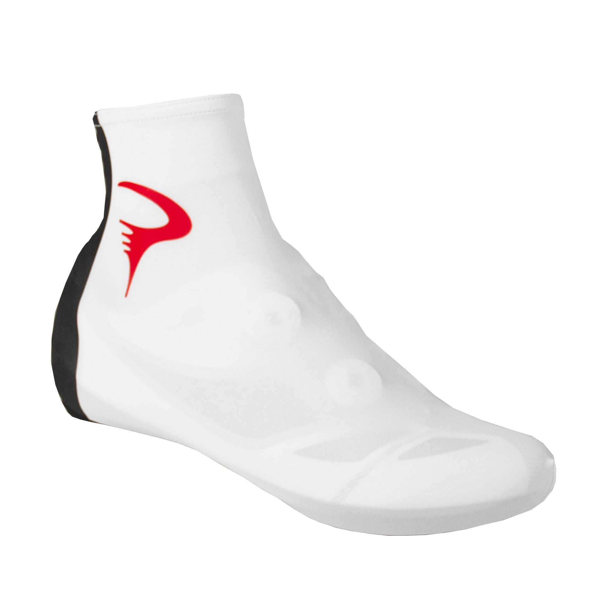Pinarello Lycra Shoe Cover - White Red - Classic Cycling