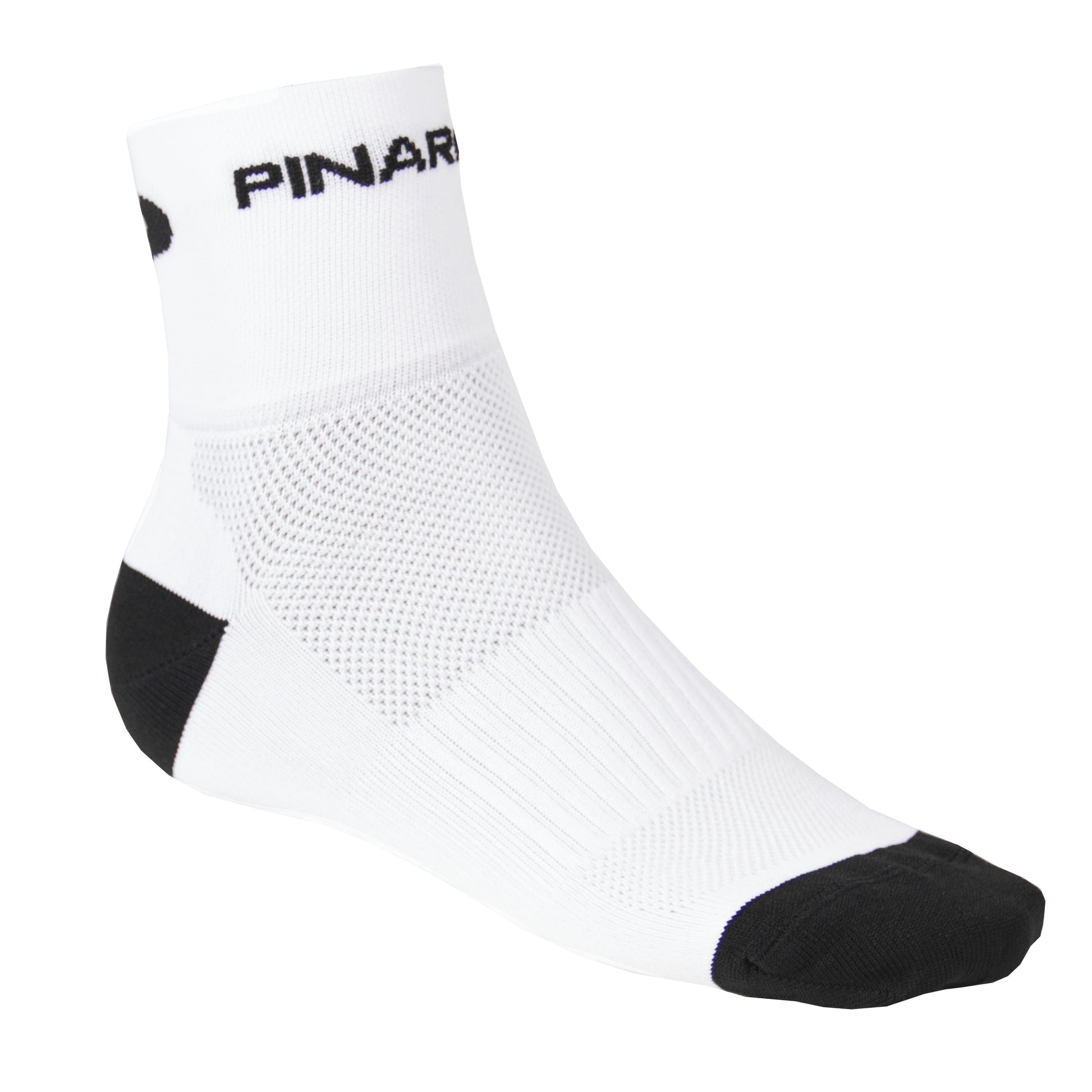 Pinarello Mid (6.5cm) Cuff Sock - White - Classic Cycling