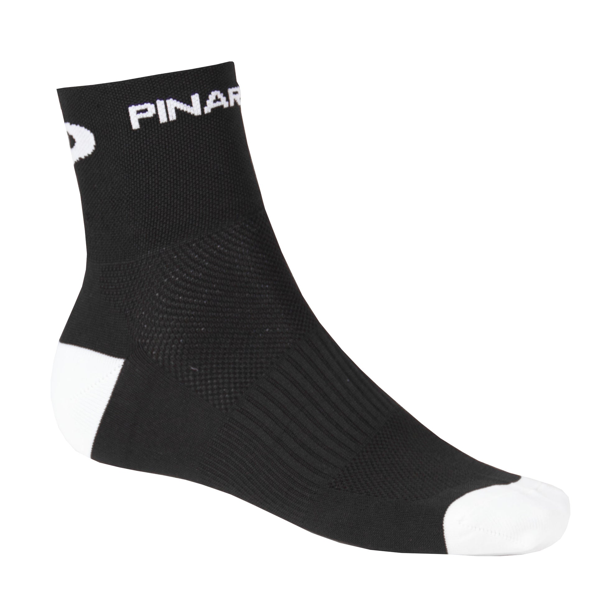 Pinarello Mid (6.5cm) Cuff Sock - Black - Classic Cycling
