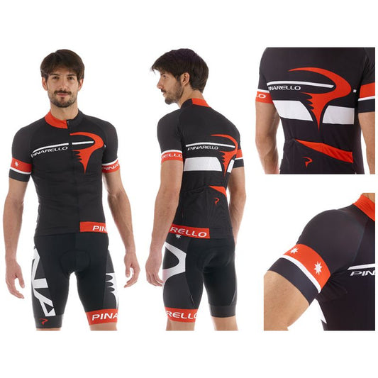 Pinarello Gara Corsa Cycling Jersey - Black Red - Classic Cycling